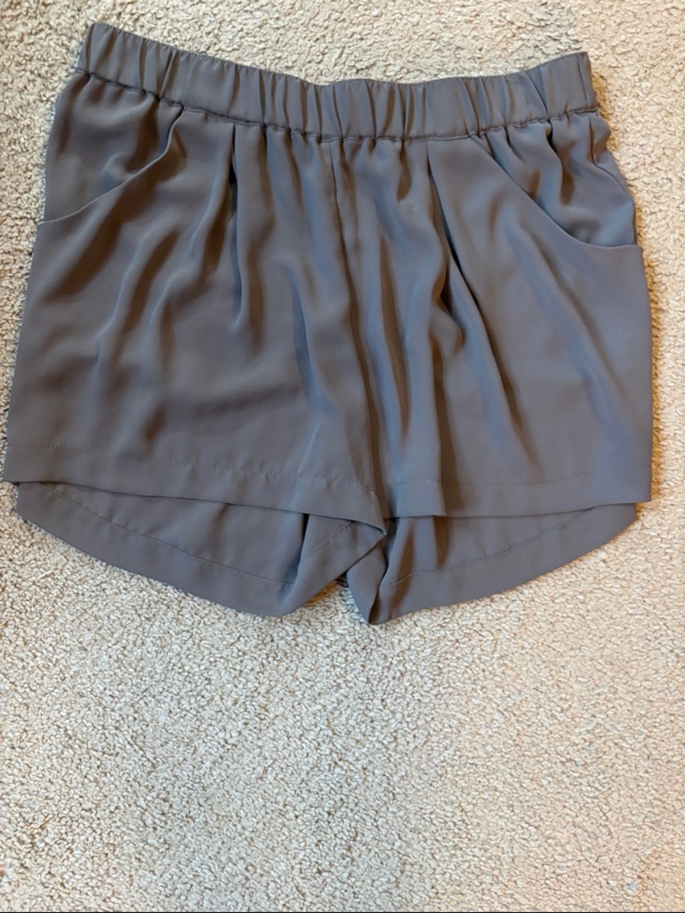 BCBGMaxAzria Grey Elastic-Waist Shorts
